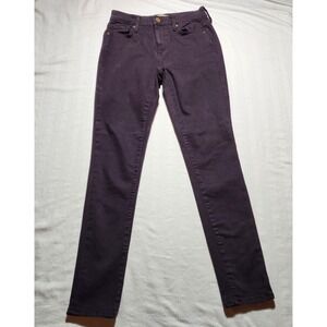 GAP 1969 Pants Womens Size 25R Purple Jeans Trouser Straight Button Belt Loops